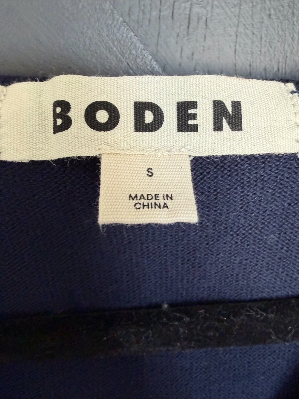 Boden Sailor Collar Sweater in Navy, Size Small - Picture 9 of 10